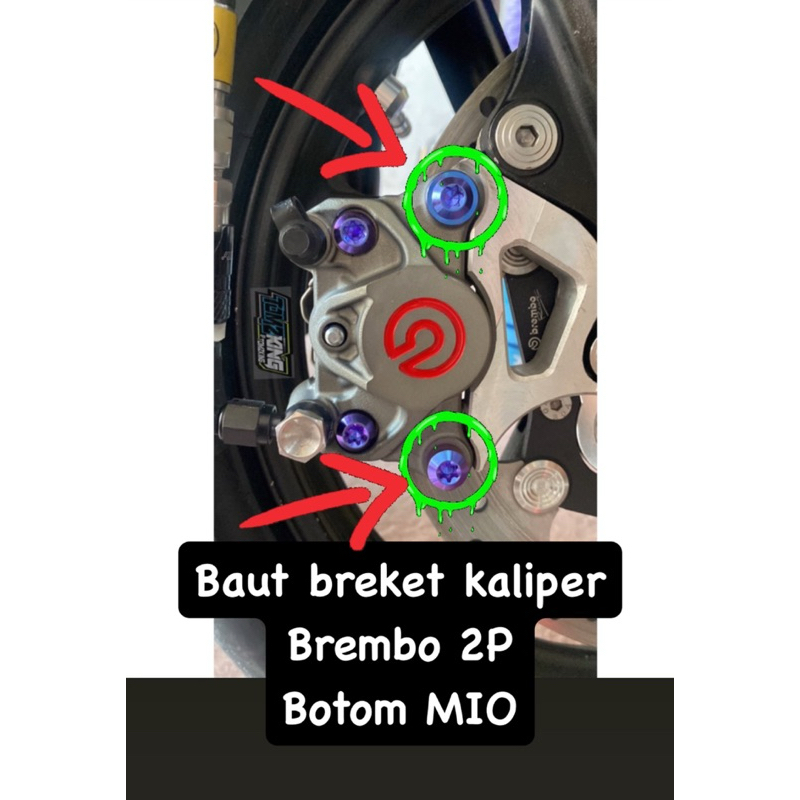 baut breket kaliper brembo Mio probolt titanium