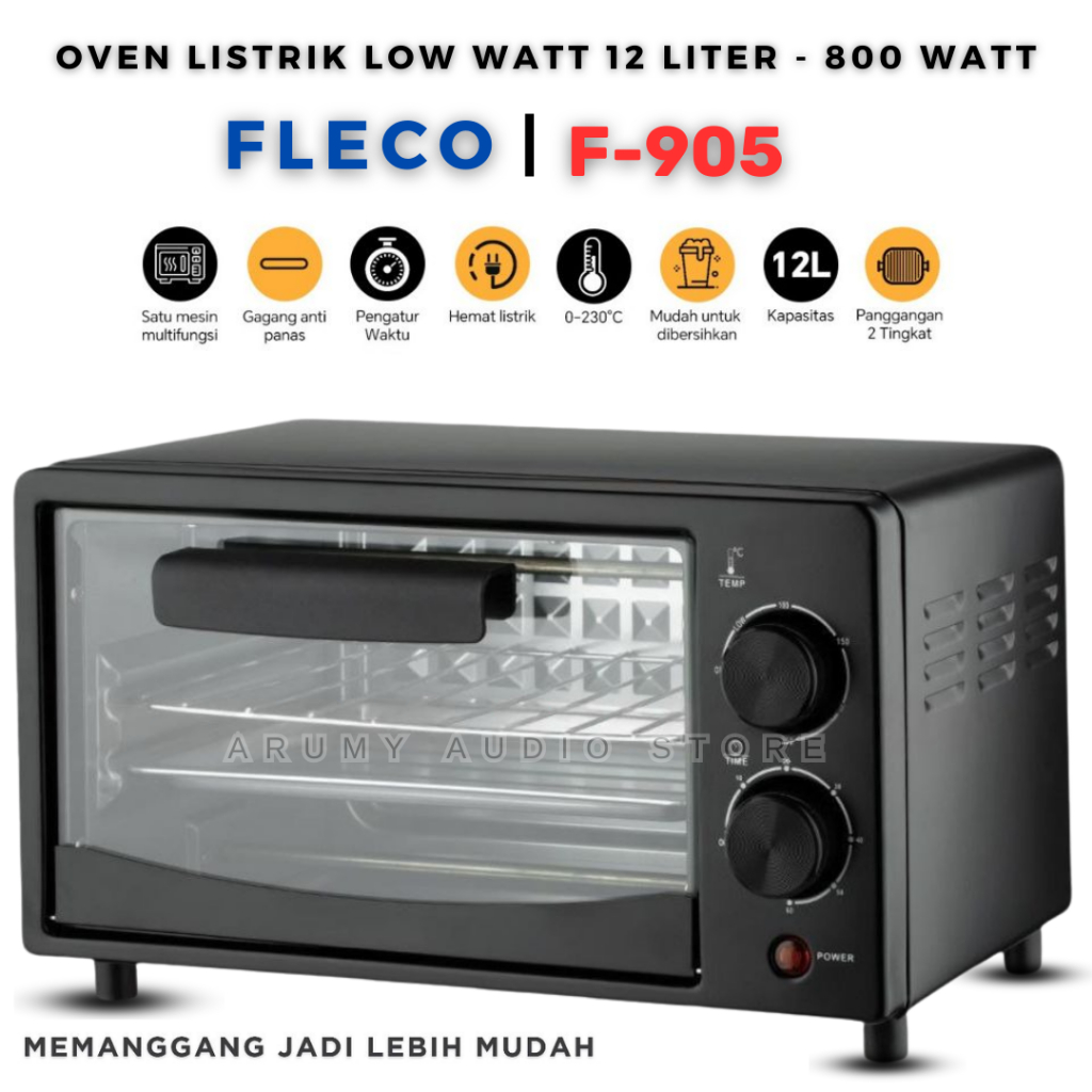 Oven Listrik / Pemanggang Fleco 905 Low Watt | Oven Listrik / Pemanggang Fleco 905 Low Watt Promo Te