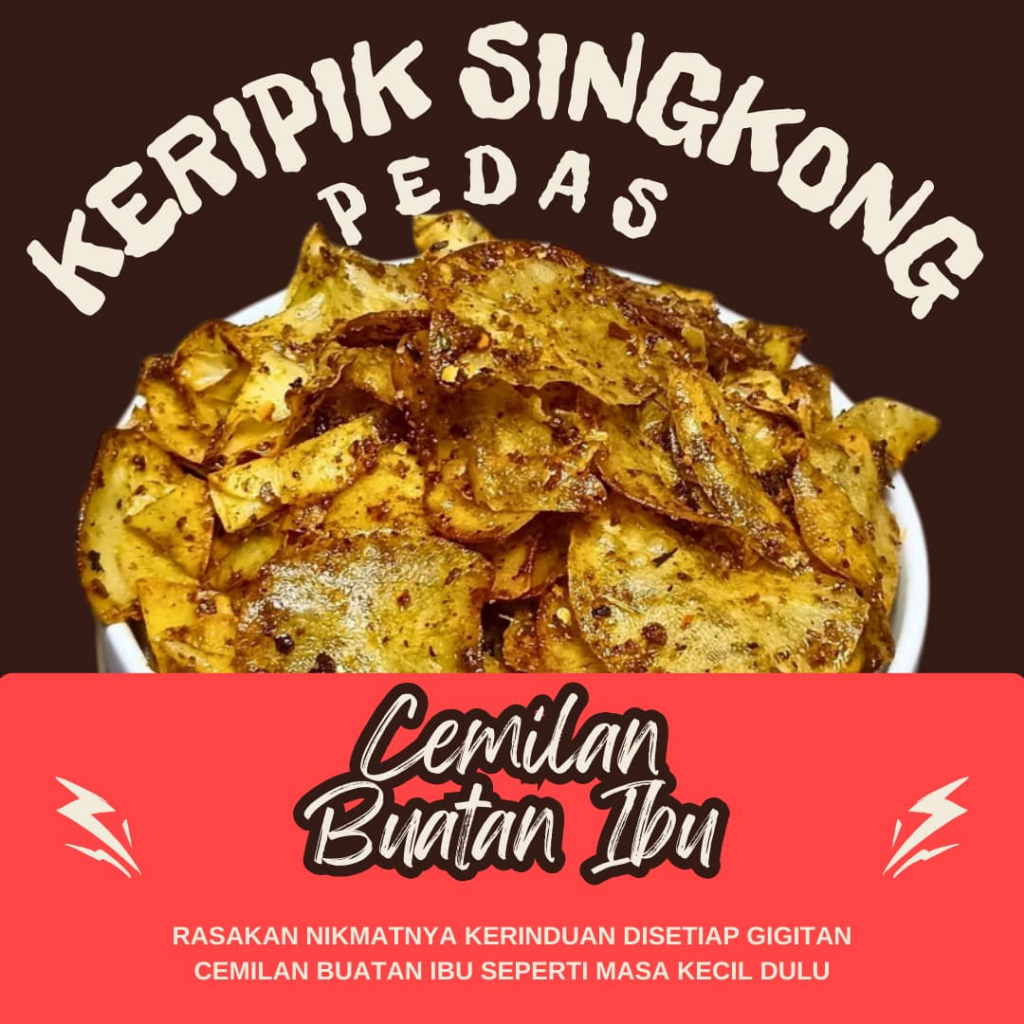 

Keripik Singkong Pedas Cemilan Buatan Ibu / Cemilan Keripik Pedas / 150gr / 250gr / 500 gr / 1000gr