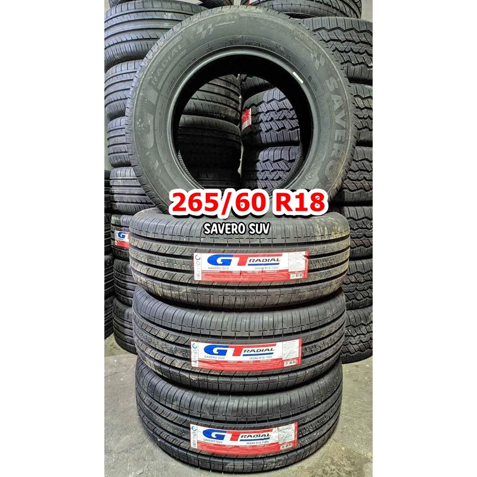 Ban Mobil Pajero/Fortuner Ring 18 Ban GT Radial Savero SUV ukuran 265/60 R18
