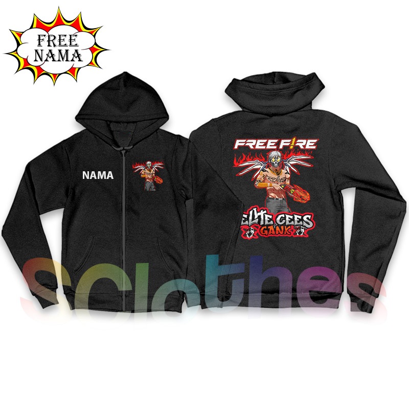 Jaket Anak Hoodie Zipper Karakter FF Api SG OPM