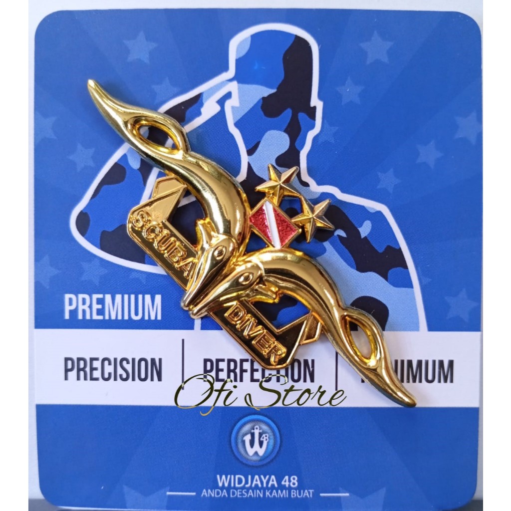 Ofi Store : BREVET TNI AL/BREVET SCUBA DIVER BINTANG 2/WIDJAYA 48