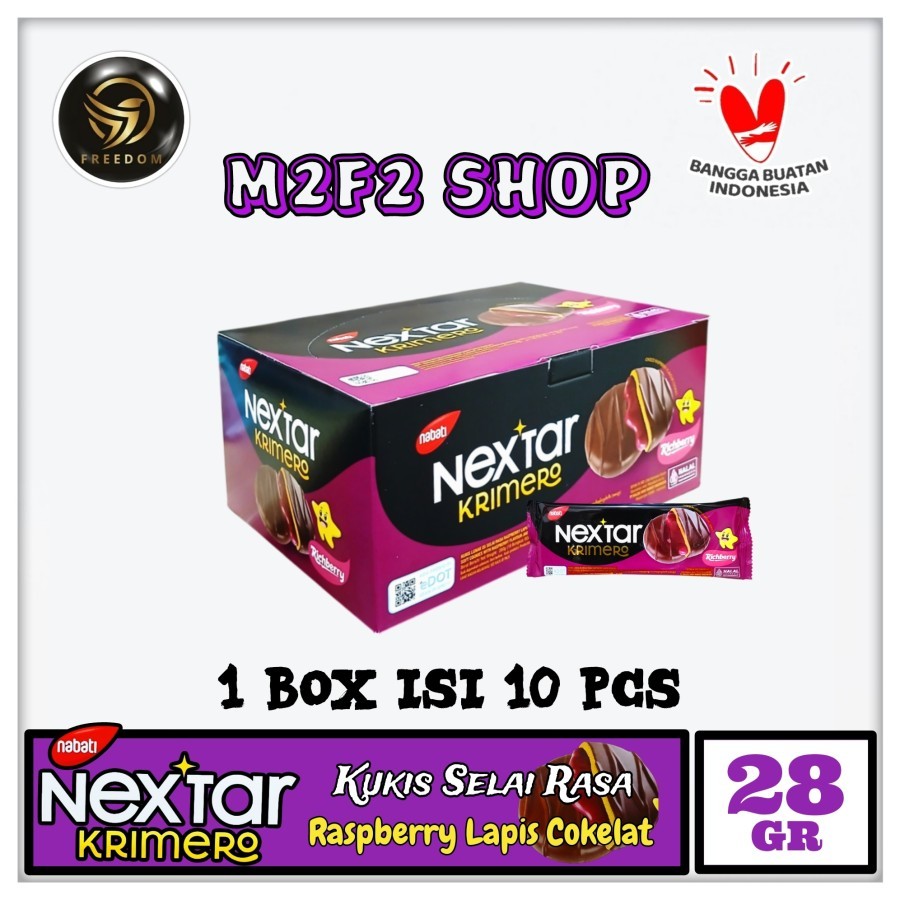 

Nabati Nextar Krimero Richberry | Raspberry Lapis Cokelat - 28 gr (Kemasan 1 Box)