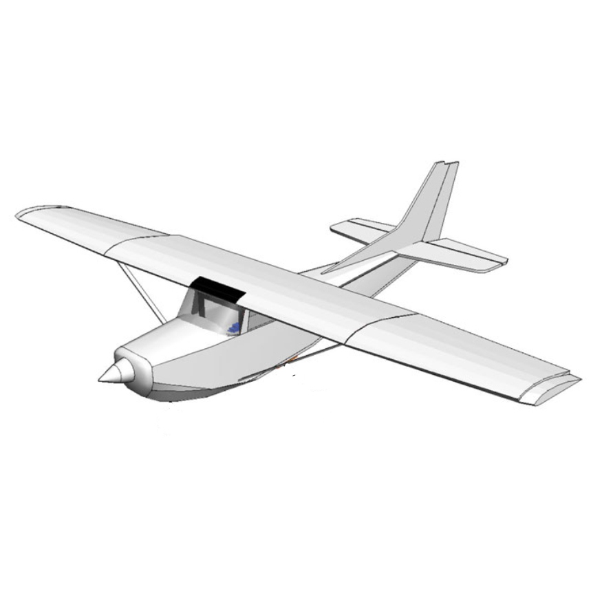 CNC KIT Puzzle RC Pesawat CESSNA 172 Aero No Thermal | Cessna 172 Pesawat Trainer Santai