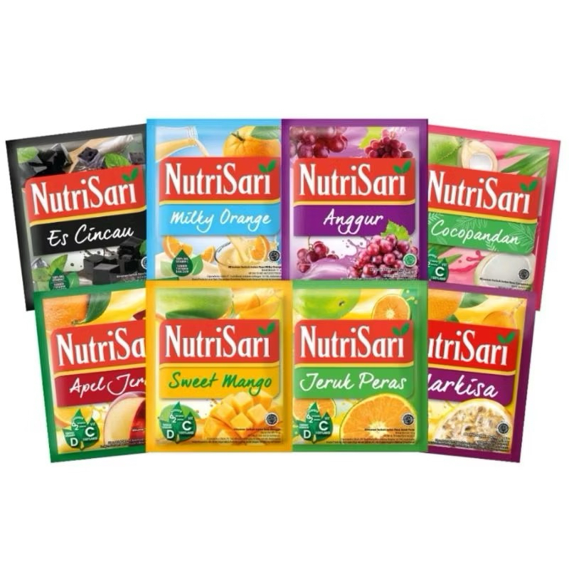 

NUTRISARI MINUMAN INSTAN SACHET TERLENGKAP ADA 41 RASA ( ISI 10)