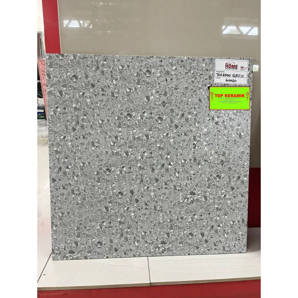 Granit Lantai Luxury Home 60x60 Terrazo Grey