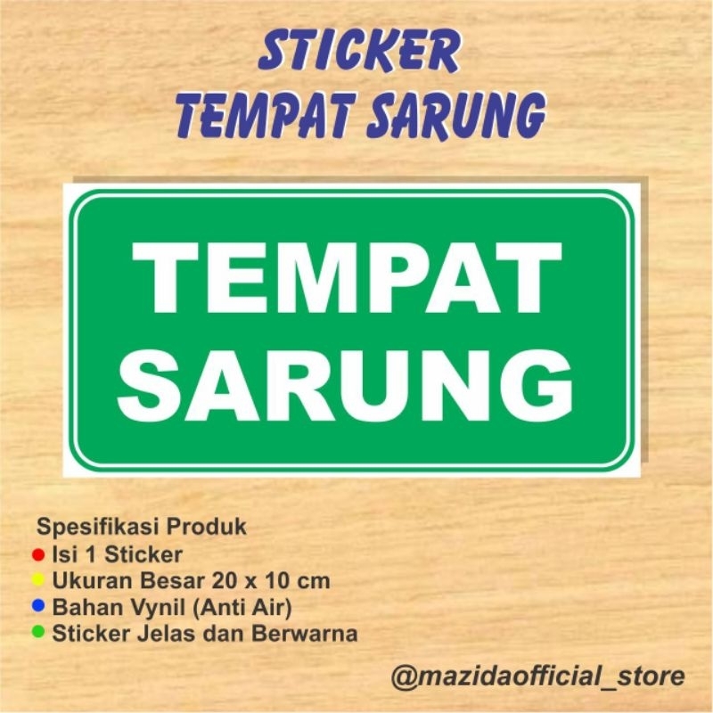 

Sticker Tempat Sarung Sajadah Masjid Mushola Vynil Anti Air