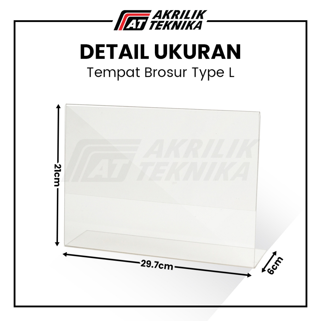 

Tempat Brosur A4 2mm / Akrilik Tent Card Landscape - Tipe L