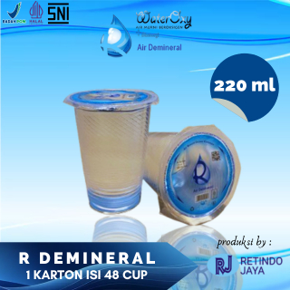 

RJ - R DEMINERAL CUP 220 ML - 1 DUS ISI 48 CUP