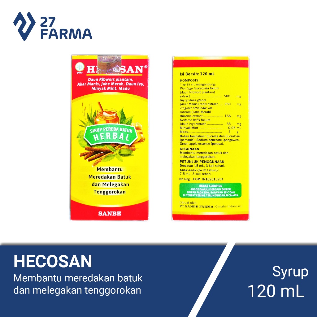 Hecosan Sirup 120ml (per Botol)