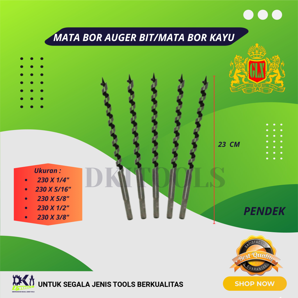 GLX Mata Boer Auger Bit / Mata Bor Kayu Pendek GLX 230