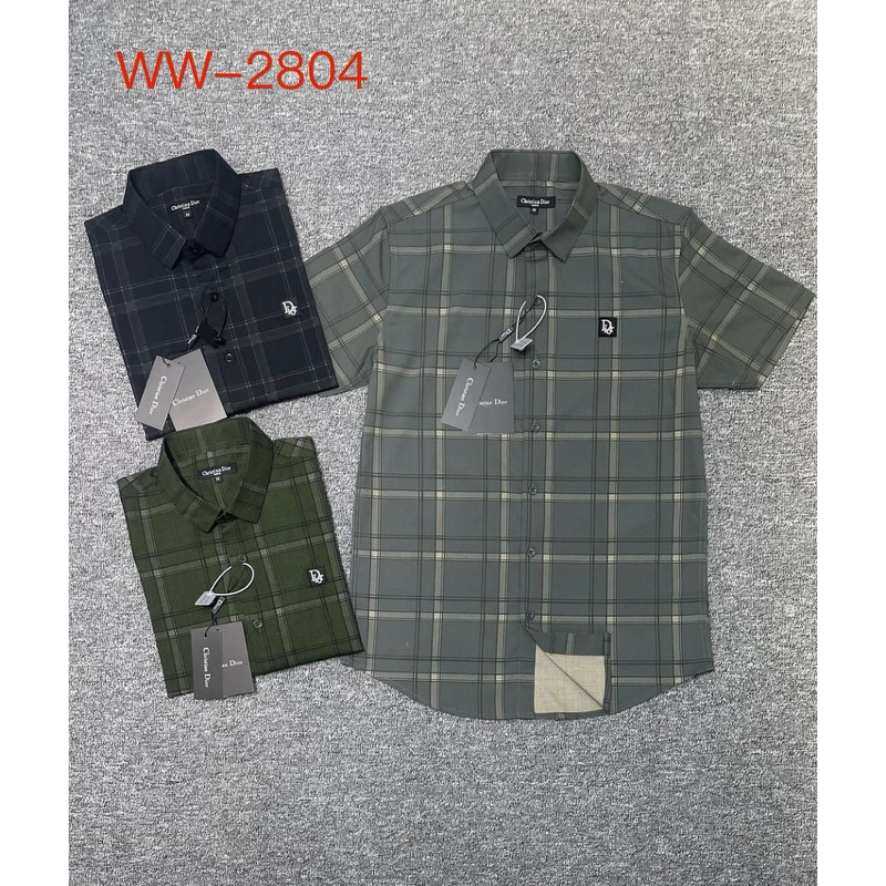 Kemeja pria mirror DIOR vvip lengan pendek