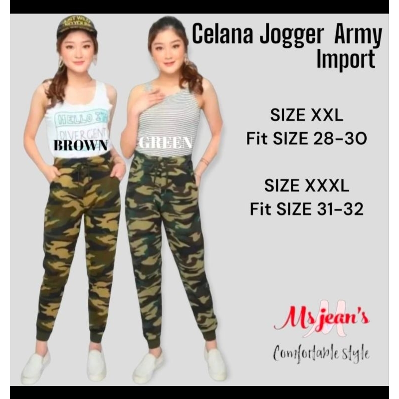 celana import wanita army