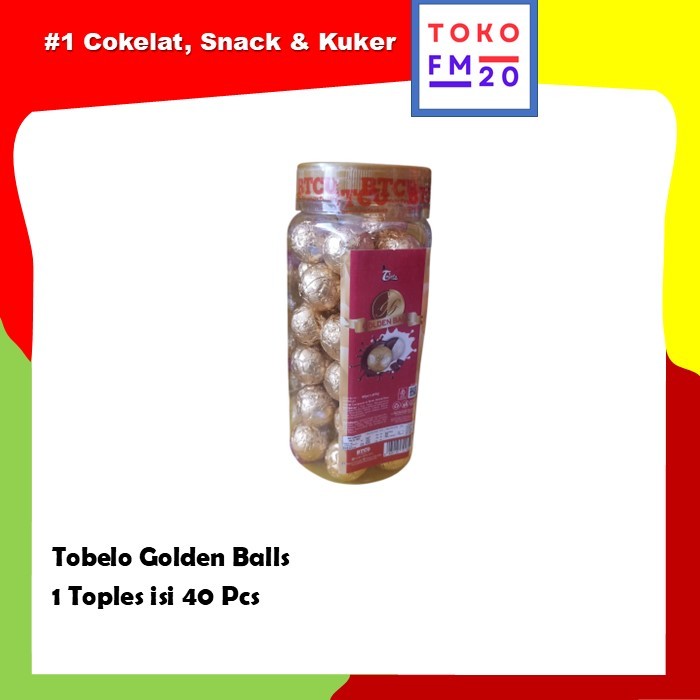 

Tobelo Golden Balls coklat bola mini isi 40 pcs per botol