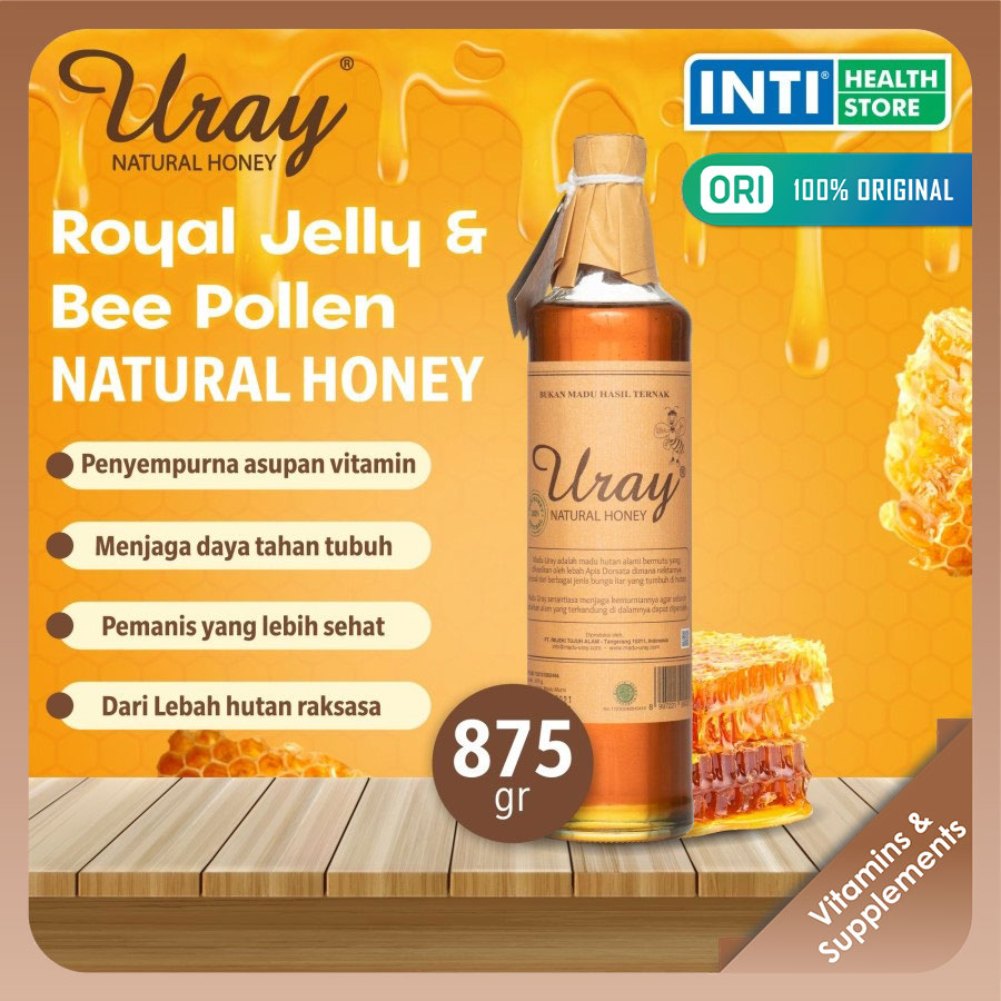 

Madu Uray | Natural Honey Royal Jelly & Bee Pollen 875gr | Madu Murni