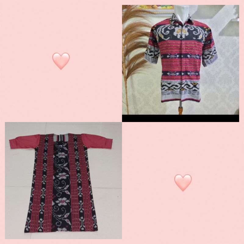 dress tenun wanita set couple kemeja tenun,baju pesta,KAIN TENUN ORI hanifa tenun