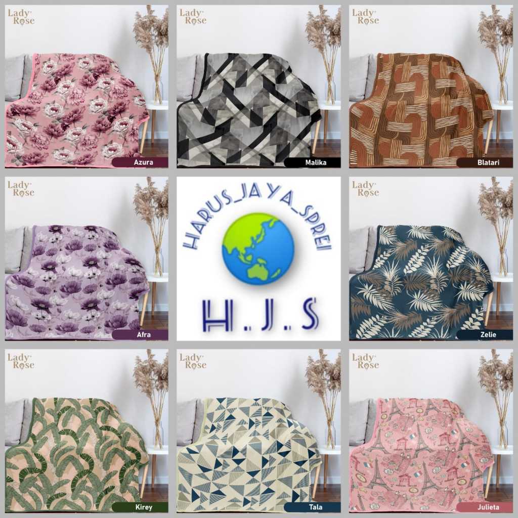LADY ROSE - Blanket Lady Rose Ukuran 160x200 / Selimut Karakter Murah Terbaru