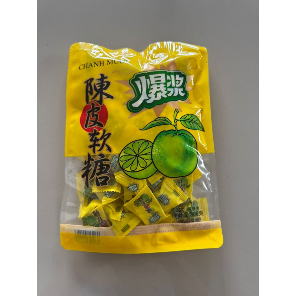 

Chanh Muoi Popped Tangerine Peel Fudge 308 Gr Plum Flavor Soft Candy