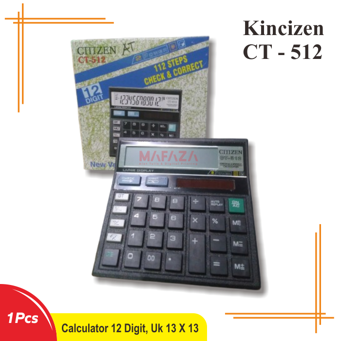 

[1 Pcs] Calculator 12 Digit CT-512 / Kalkulator 12 Digit CT-512 Check&Correct