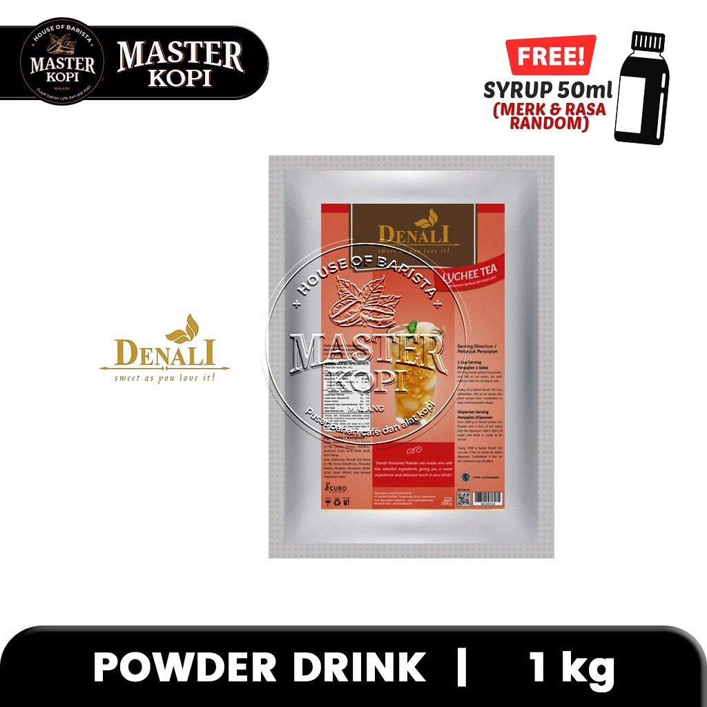 

Lychee Tea Powder Denali Minuman Bubuk Rasa Teh Leci 1kg