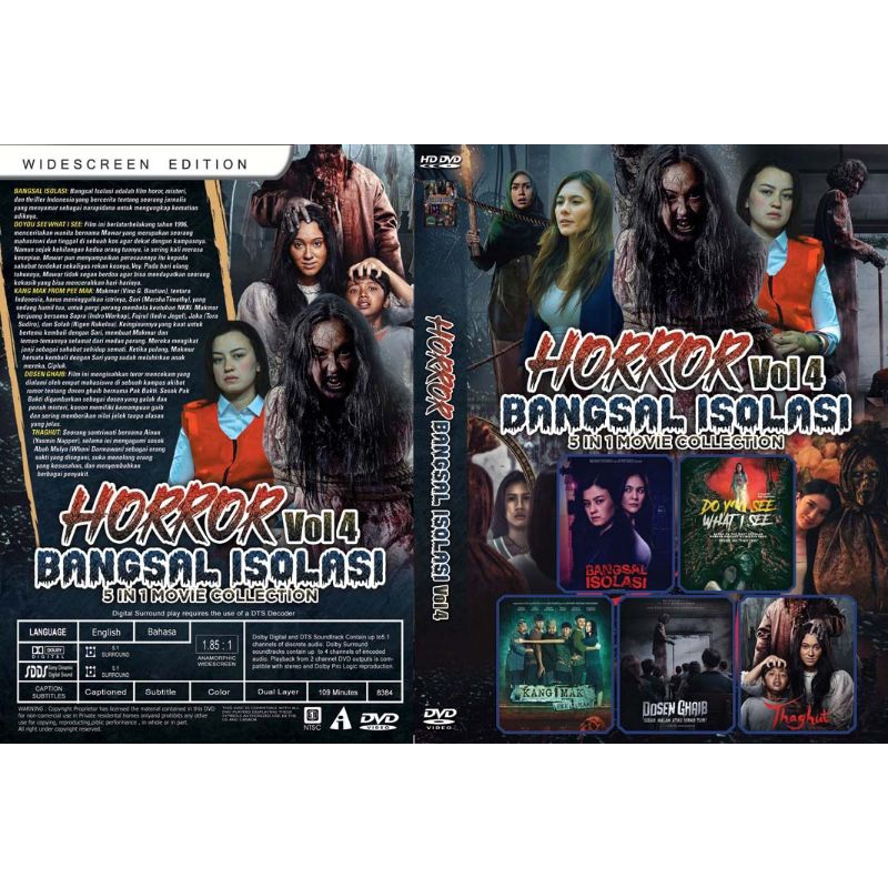 Kaset Koleksi Film Horror Indo Bangsal Isolasi Vol. 4