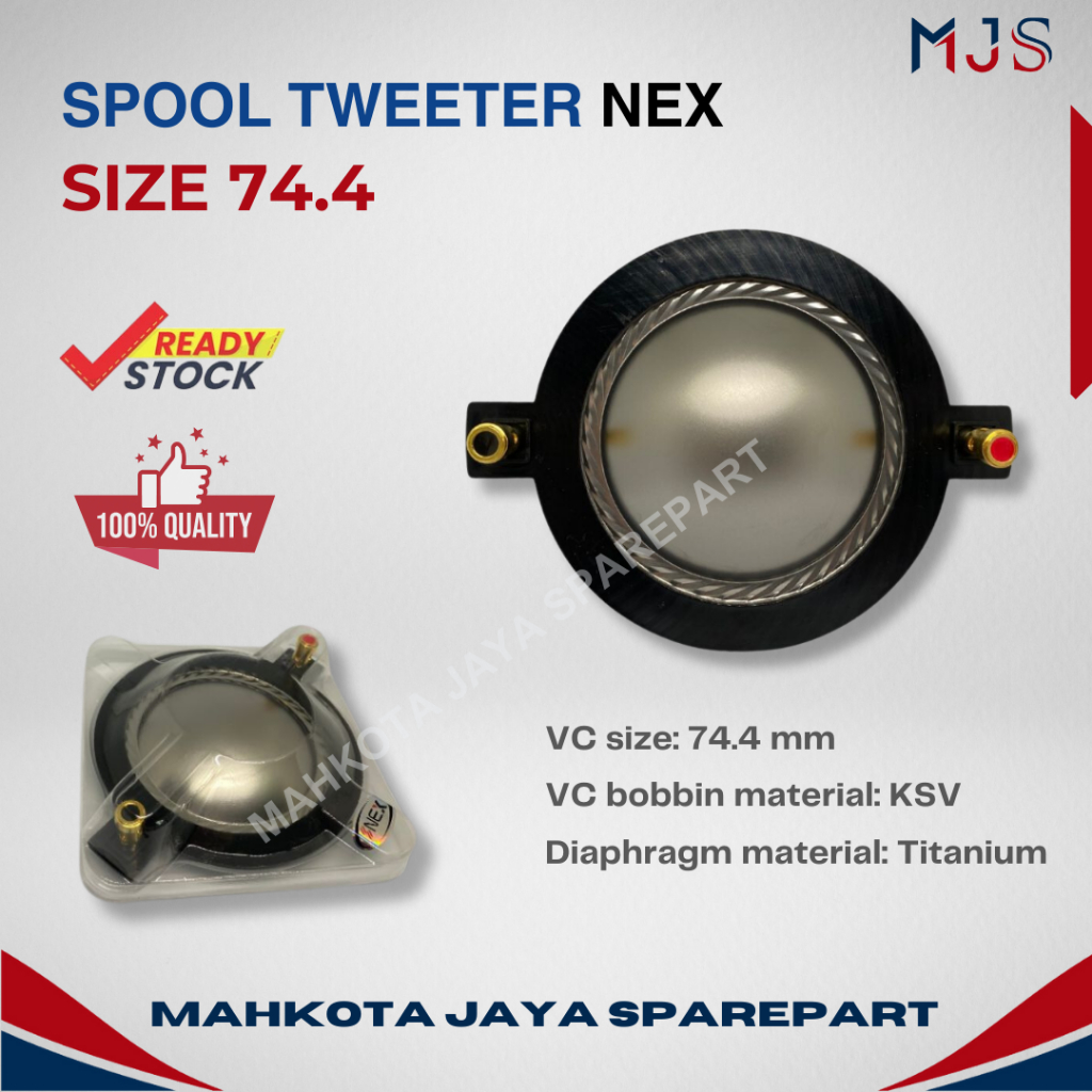 SPOOL TWEETER NEX spul tweeter twiter 74.4mm 74,4mm 74.4 74,4 mm VC TITANIUM KSV