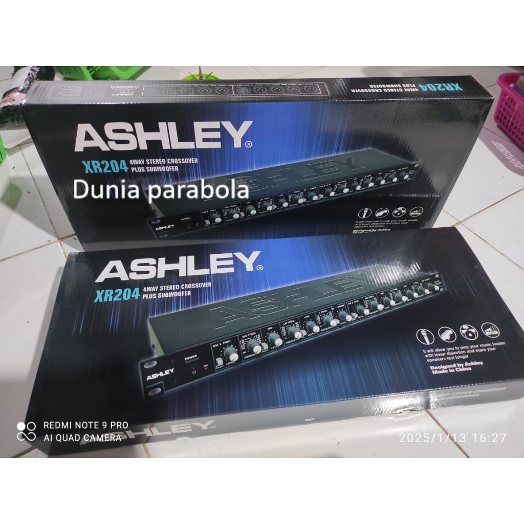 CROSSOVER ASHLEY XR204 PLUS SUBWOOFER CROSSOVER 4 Way Stereo Original Ashley XR 204