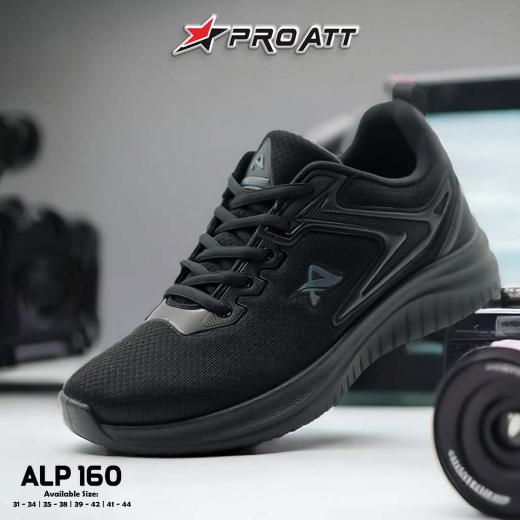 SEPATU PRO ATT ALP 160 - SEPATU SNEAKERS PRIA - SEPATU SEKOLAH HITAM