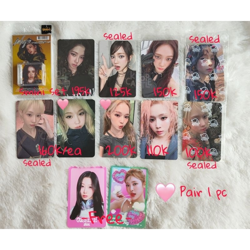 [READY] Aespa Whiplash Armageddon Smini Karina Winter Appmus Starriver Smstore Makestar Interasia Un