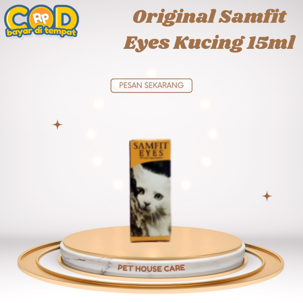Samfit Eyes Obat Mata Kucing Belekan Bengkak Berair Bernanah Infeksi Dewasa Kitten Obat Tetes Kucing