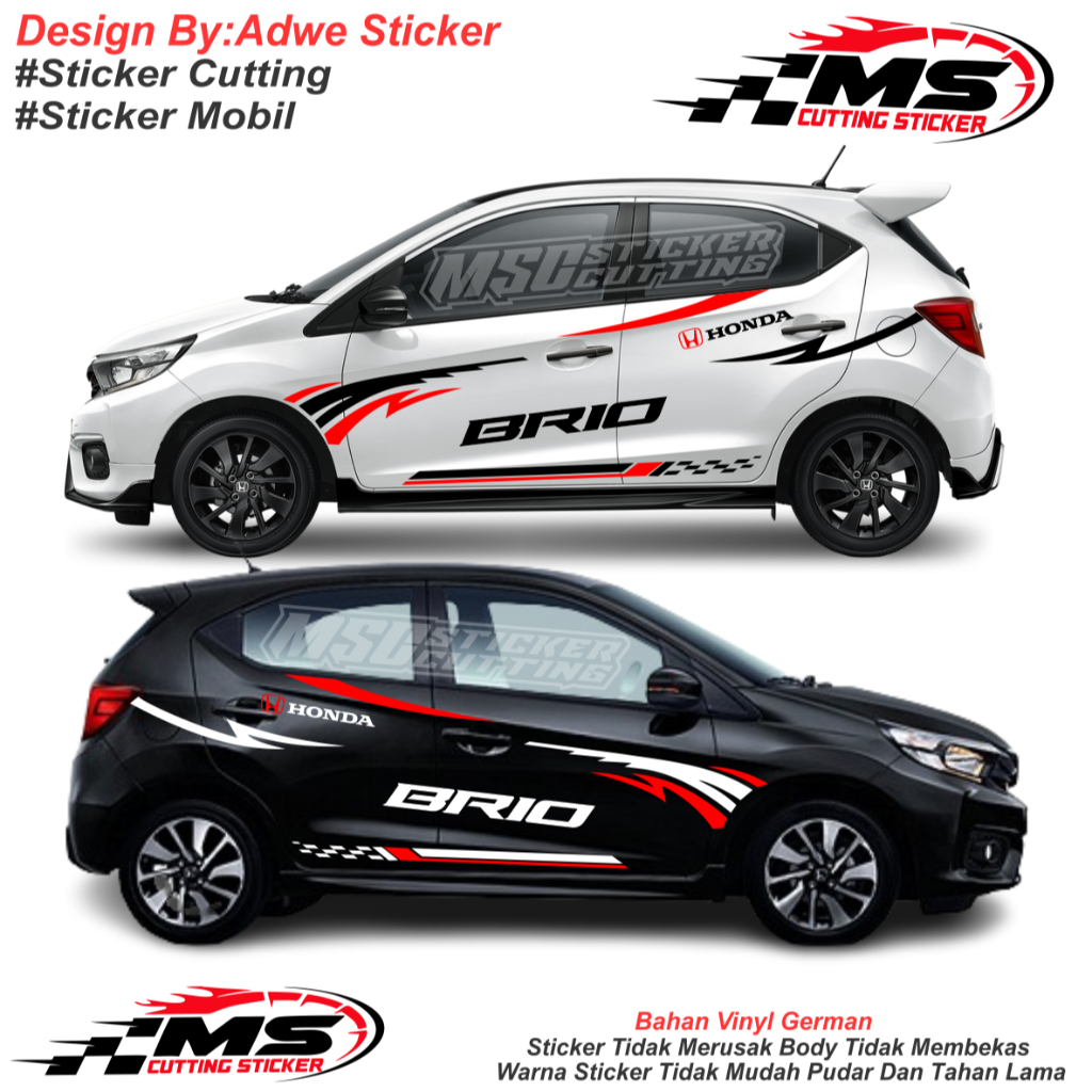 Stiker mobil HONDA ALL NEW BRIO stiker mobil brio sticker brio stya sticker all new brio satya