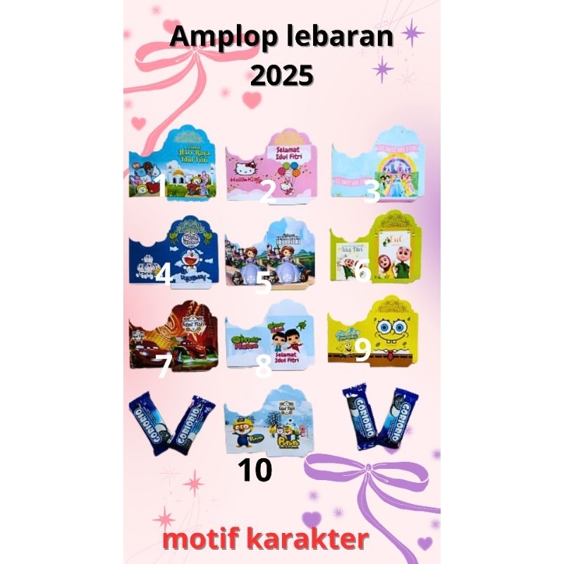 

AMPLOP LEBARAN KARAKTER 2025 SIAP PAKAI