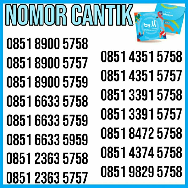 Nomor cantik by U ekor 5758 Maju Mapan