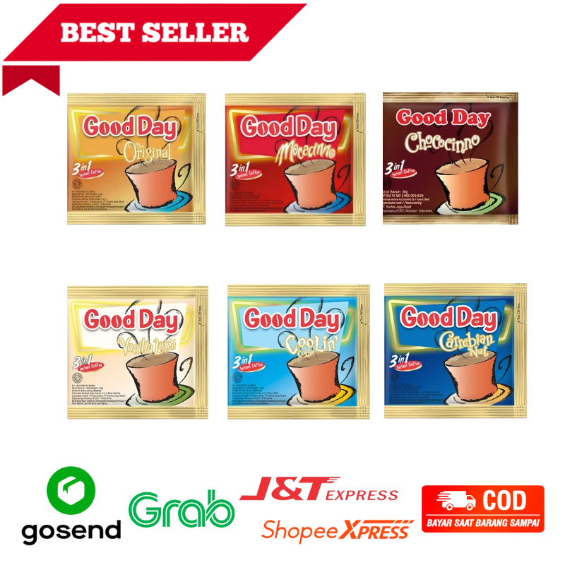 

Kopi Good Day All Varian Rasa Fresh 1 Renceng/Gantung Freshmart Go