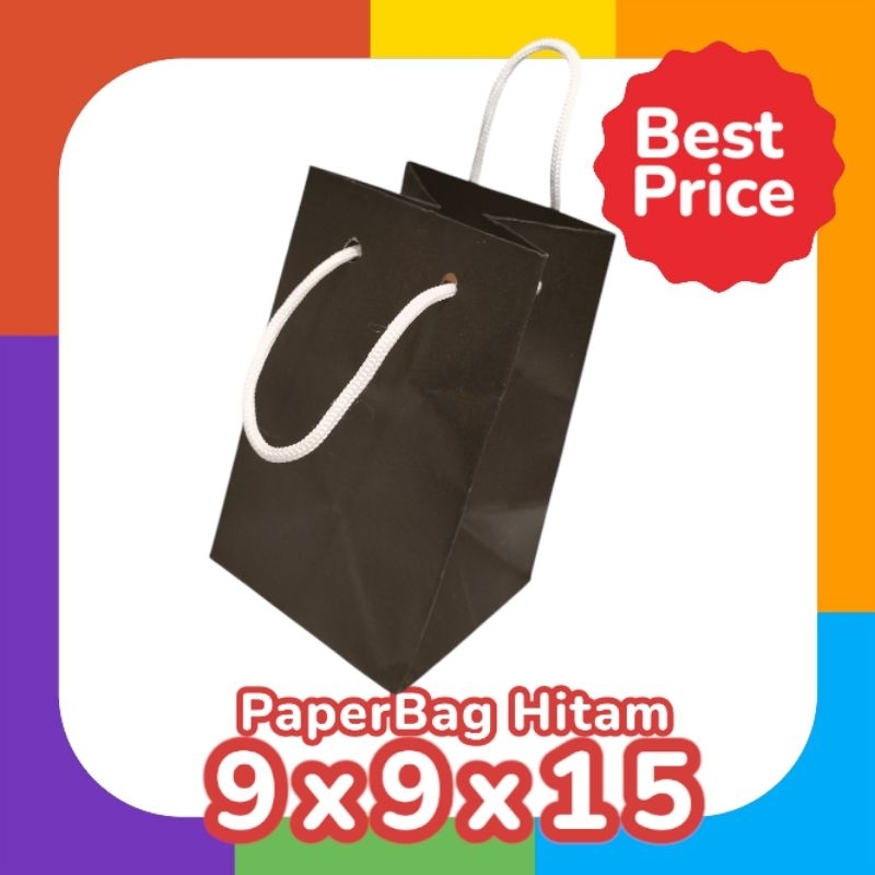 

Paper Bag Hitam 9x9x15 Tas Kertas Kecil Kemasan SkinCare Onlineshop