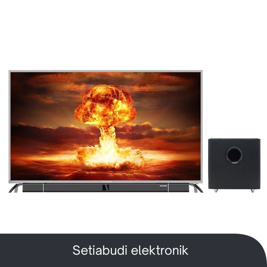 LED TV 55 Inch Polytron 4K UHD Cinemax Soundbar PLD 55BU8850 /W