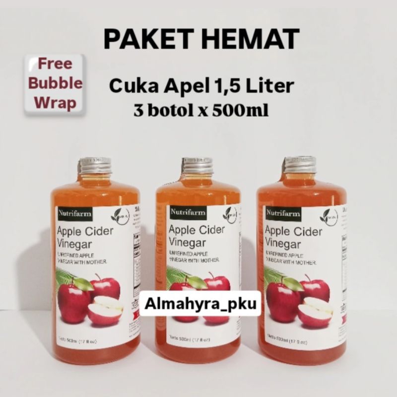 

Cuka Apel Nutrifarm Paket Bundle 3 Botol