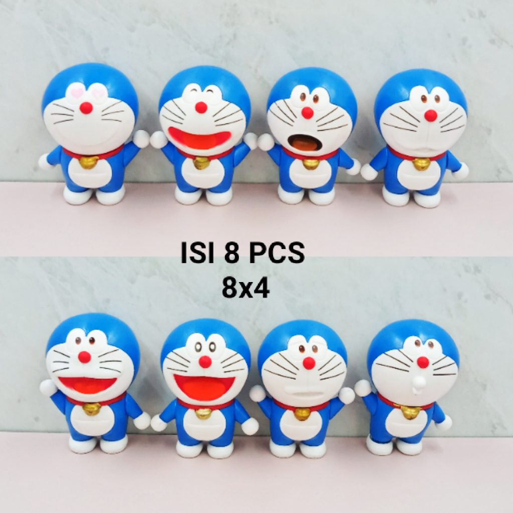 FIGURINE DORAEMON ISI-8 BESAR | FIGURINE DORAEMON | PAJANGAN DORAEMON
