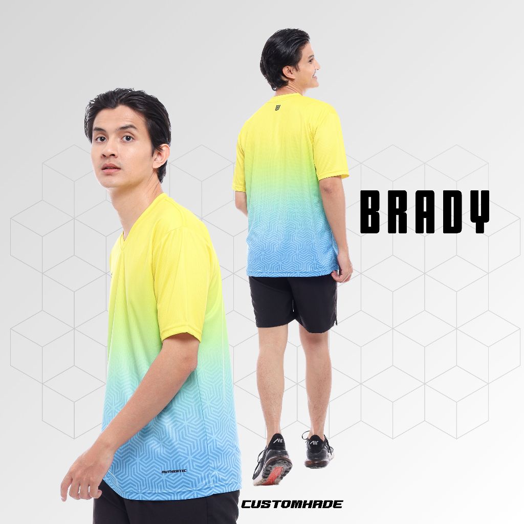 Jersey Running Series Premium Gradasi Anti UV Exclusive Pria Lengan Pendek Original CustomHade