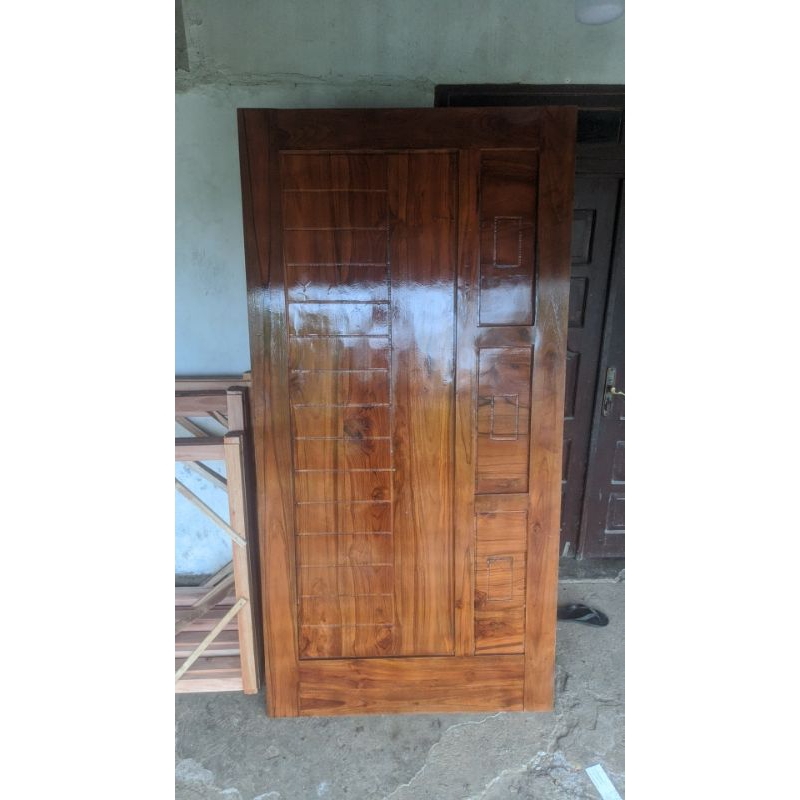*HARGA_SUBSIDI* PINTU JATI SUPER PREMIUM TEBAL FINISHING PLITUR & CLEARCOAT