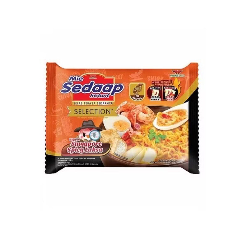 

5 pcs mie sedaap selection rasa singapore spicy laksa