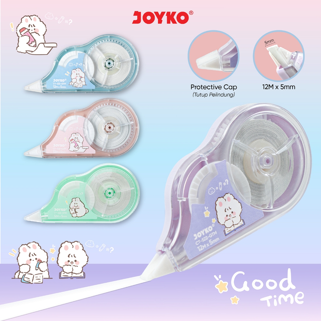 

Pita Koreksi Correction Tape Joyko CT-522-GTM Good Time