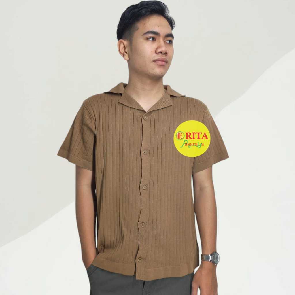 Hanslouis Kemeja Relax Knitwear Old Money / Kemeja Pria