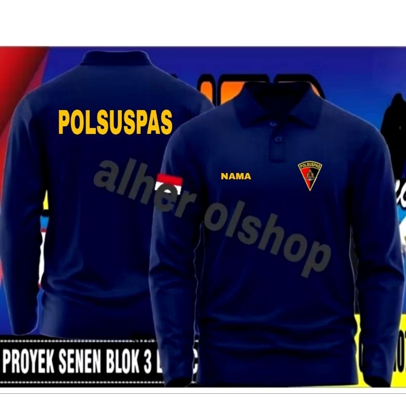 Kaos polsuspas polo katun bordir depan belakang Kaos polisi khusus Kaos kerah polsuspas baju polsusp