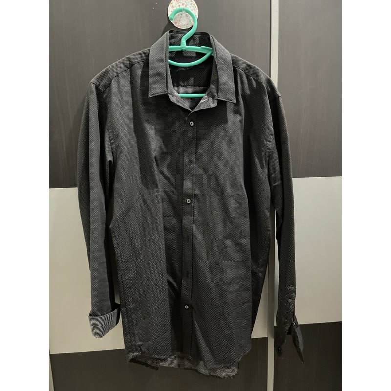 The Executive Slim Fit Workers Shirt Black. 100% original. Size 15 1/2. kemeja lengan panjang pria e