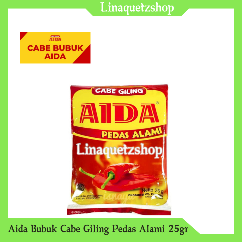 

AIDA Bubuk Cabe Giling Pedas Alami 25gr Sachet (1 Pcs)