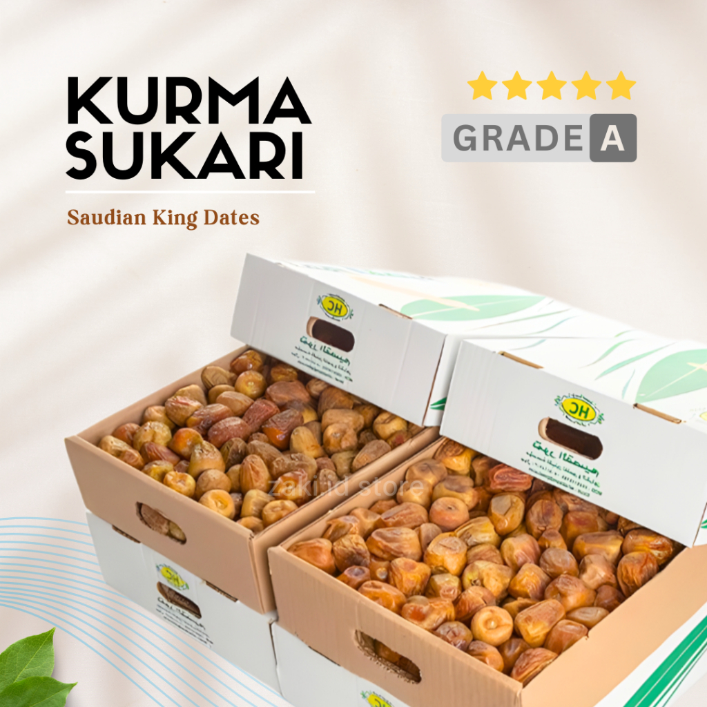 

KURMA SUKARI GRADE A PREMIUM 3KG SUKKARI SAUDIAN KING DATES KURMA SAUDI TIMUR TENGAH