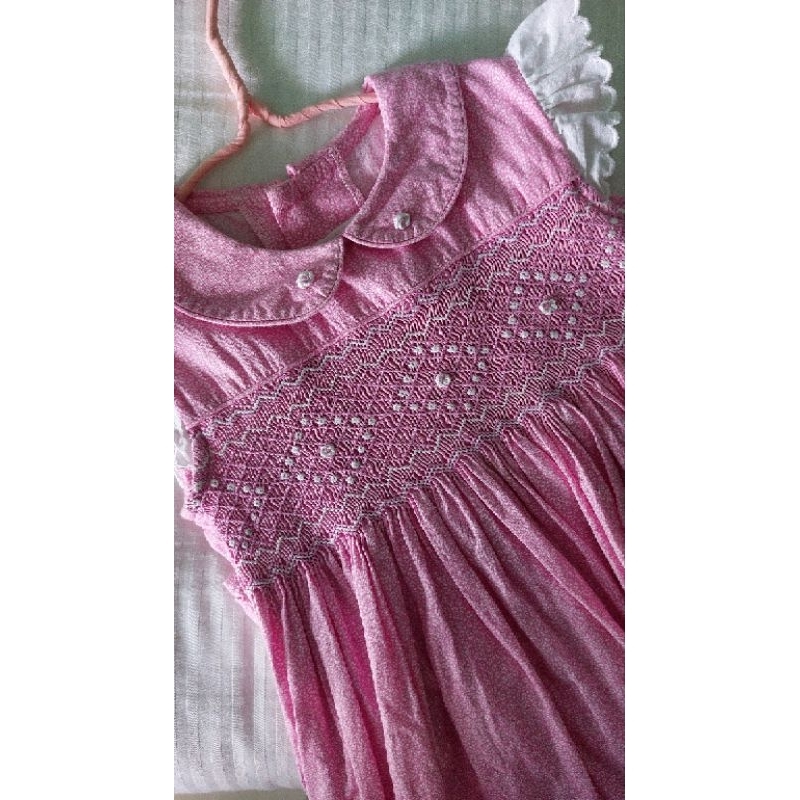 Smocked dress pink PrettyStitches