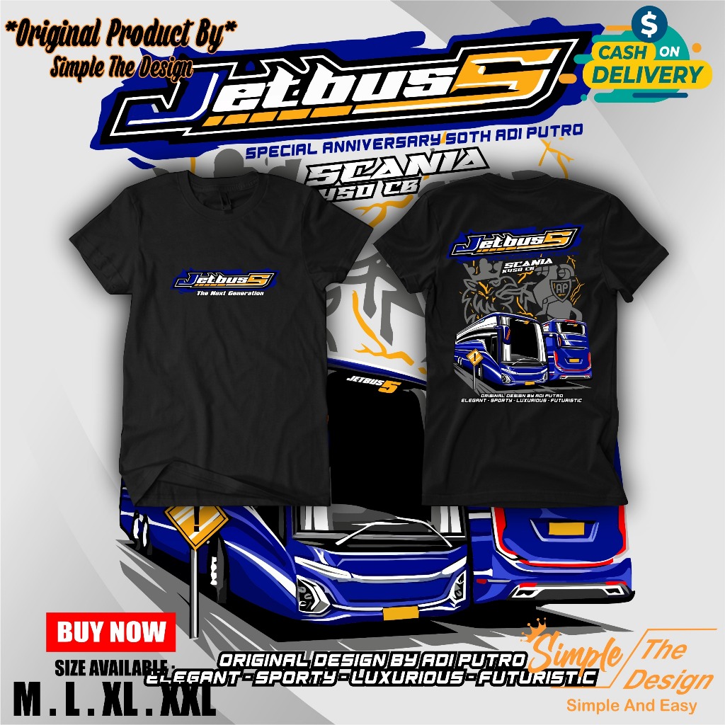 Kaos Distro Bus Jetbus 5 Adiputro Terbaru Kaos Bus JB 5 Kaos Bus Jetbus 5 New Full Cotton