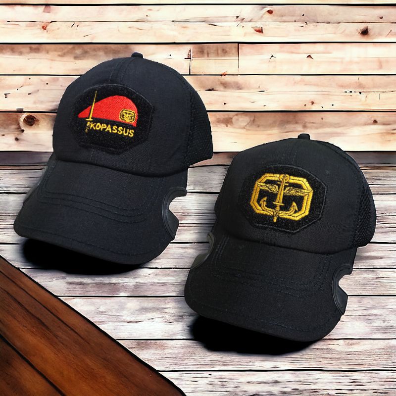Topi punisher coak logo KOPASSUS - topi tactical hitam KOPASSUS